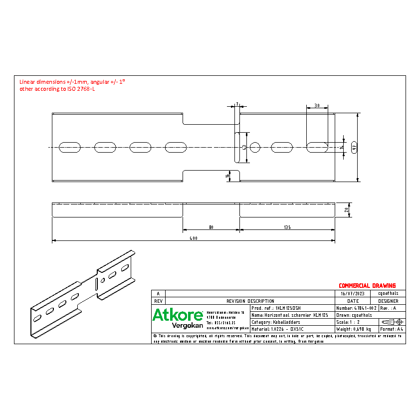 COMMERCIAL KLM125DSH (47841)